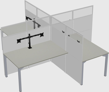 Quad office cubicles