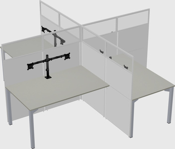 Quad office cubicles