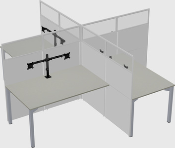 Quad office cubicles