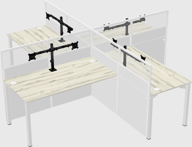 Quad office cubicles
