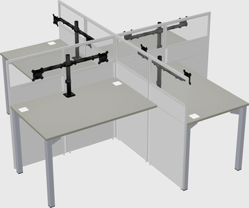Quad office cubicles