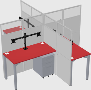 Quad office cubicles