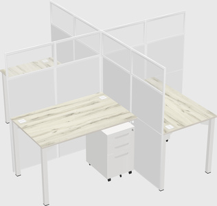Quad office cubicles