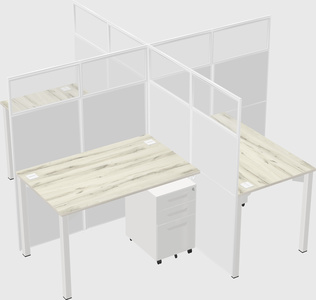 Quad office cubicles