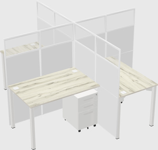 Quad office cubicles