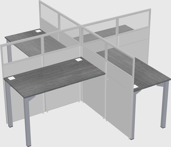 Quad office cubicles