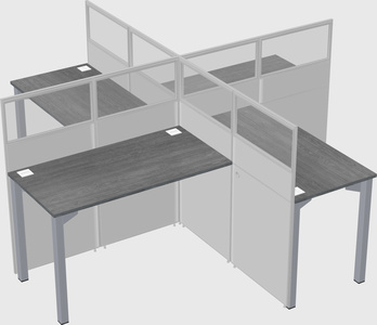 Quad office cubicles