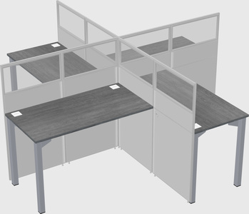 Quad office cubicles