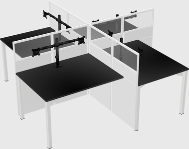 Quad office cubicles
