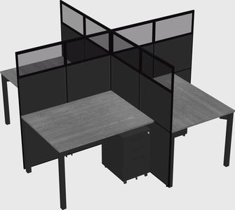 Quad office cubicles