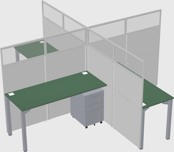 Quad office cubicles