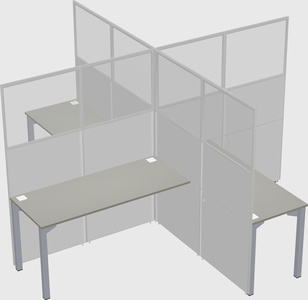 Quad office cubicles
