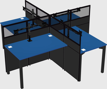 Quad office cubicles