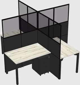 Quad office cubicles