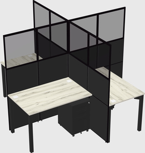 Quad office cubicles