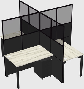 Quad office cubicles