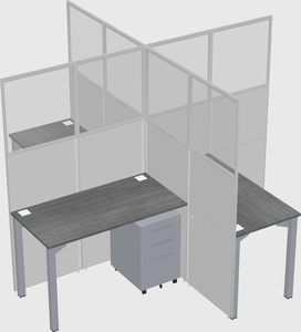 Quad office cubicles