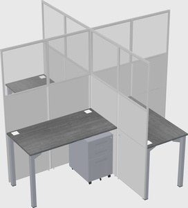 Quad office cubicles