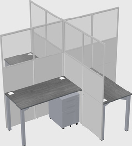 Quad office cubicles