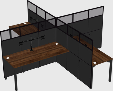 Quad office cubicles