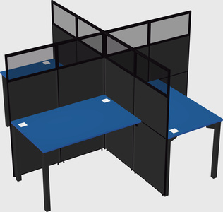 Quad office cubicles