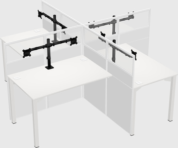 Quad office cubicles