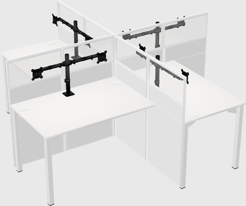 Quad office cubicles
