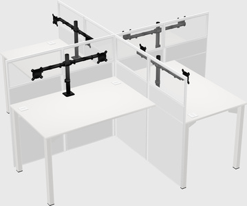 Quad office cubicles