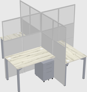 Quad office cubicles
