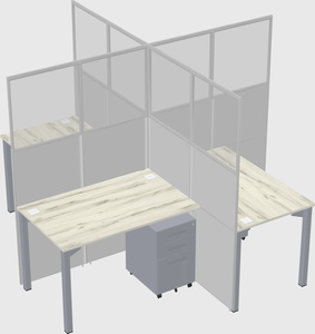 Quad office cubicles