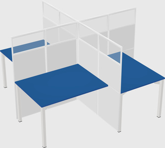 Quad office cubicles