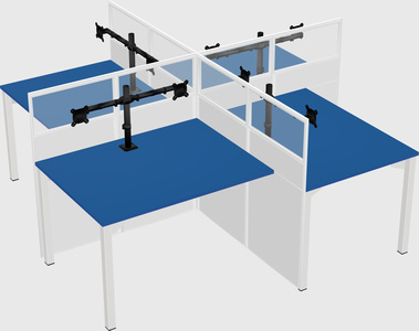 Quad office cubicles