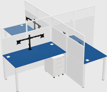 Quad office cubicles