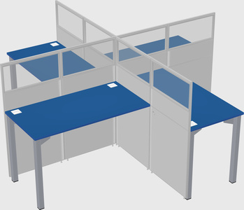 Quad office cubicles