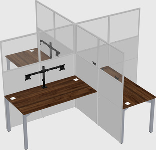 Quad office cubicles