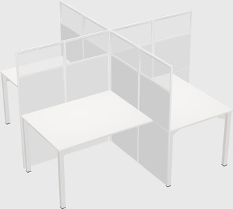 Quad office cubicles