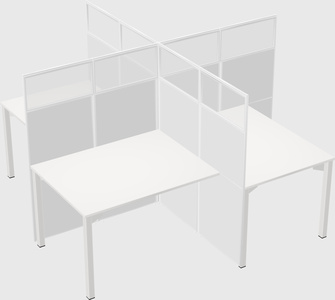 Quad office cubicles