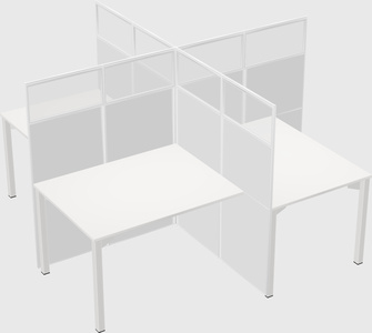 Quad office cubicles