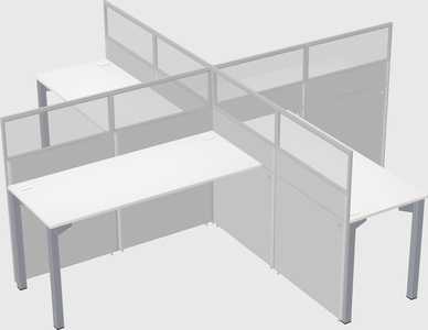Quad office cubicles