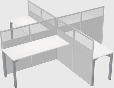 Quad office cubicles