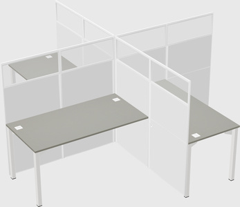 Quad office cubicles