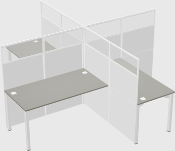 Quad office cubicles