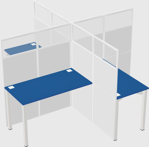Quad office cubicles