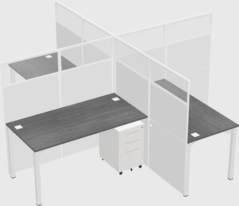 Quad office cubicles