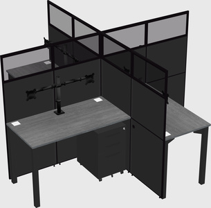 Quad office cubicles