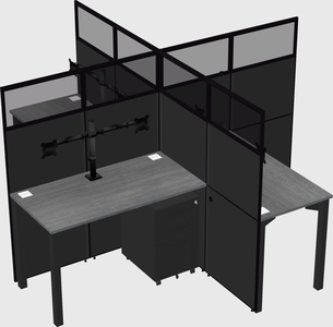 Quad office cubicles