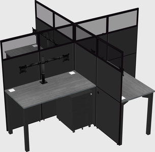 Quad office cubicles