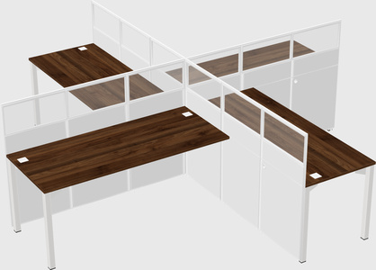 Quad office cubicles