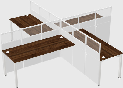 Quad office cubicles