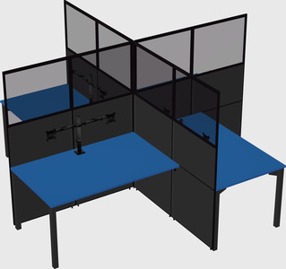 Quad office cubicles